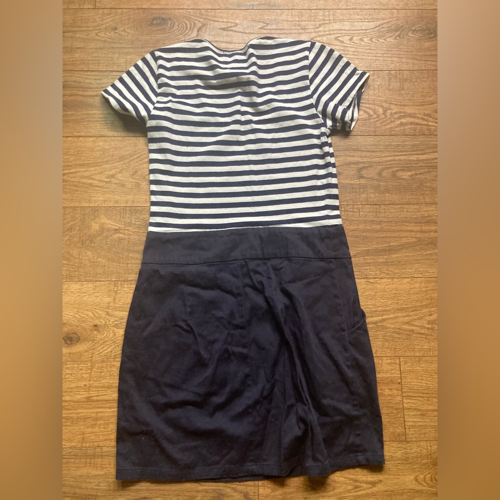 2000’s Vintage Forever 21 Sailor Nautical Themed Drop Waist Striped Mini Dress - Picture 2 of 6